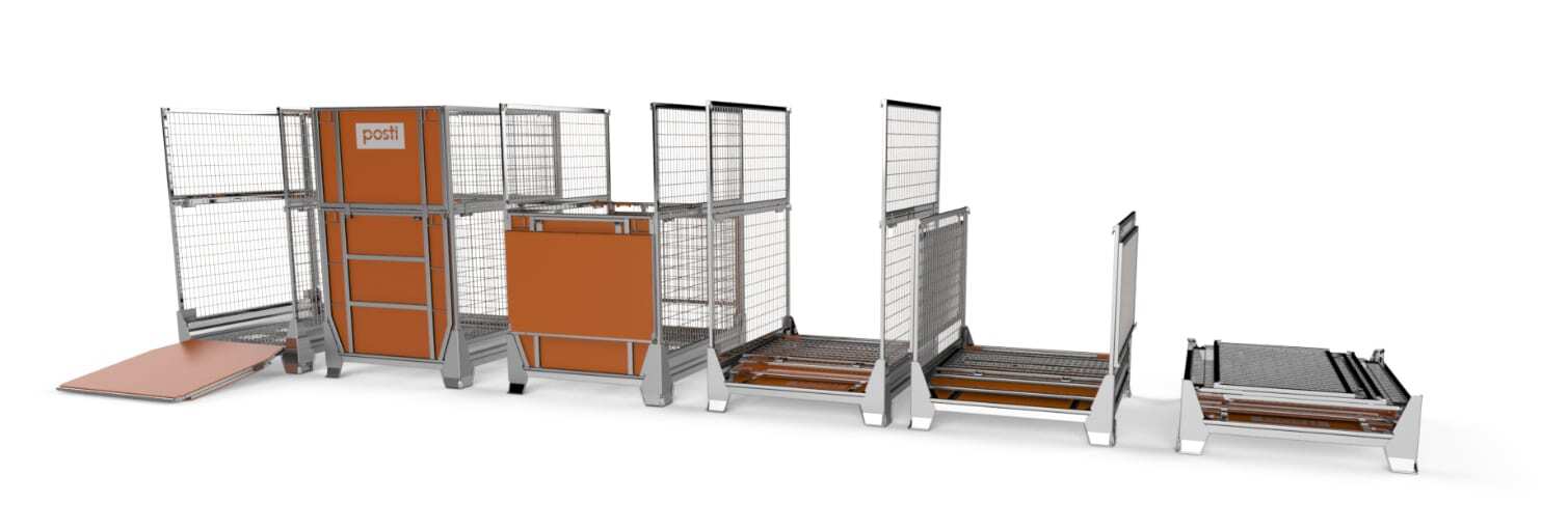 parcel cage for automated and manual handling