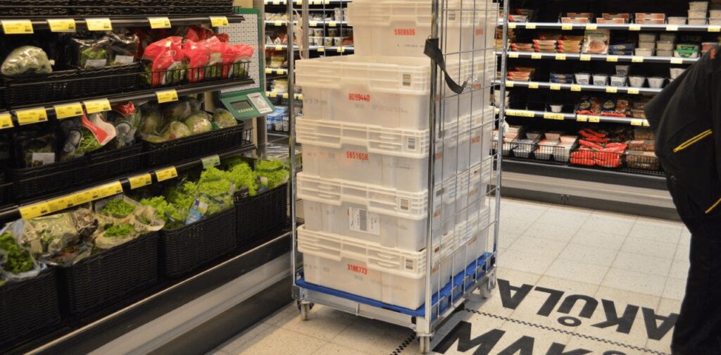 Foodex using Foldia for the in store retail logistics
